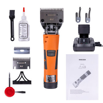 Kneizer CordlessPro Horse &ndash; Esquiladora inal&aacute;mbrica para caballos &ndash; 2 bater&iacute;as y 2 juegos de cuchillas